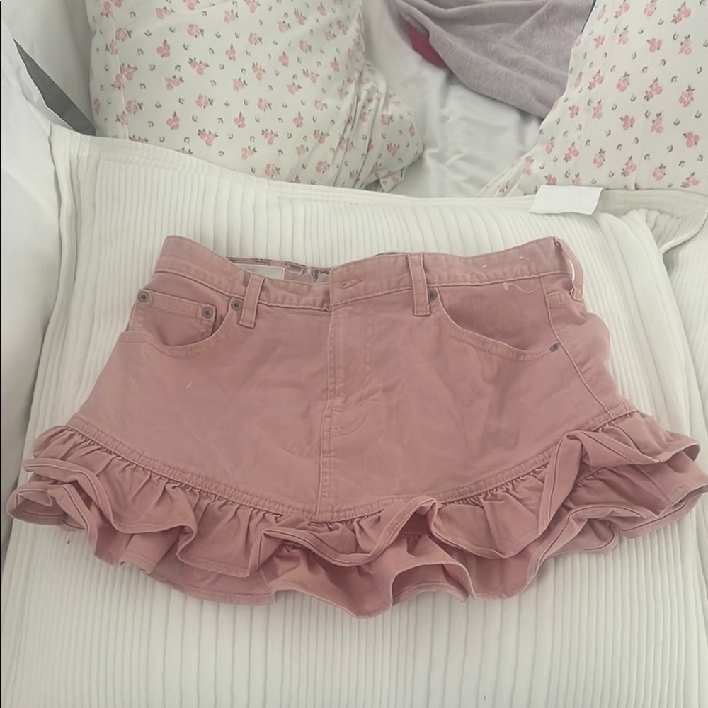 LoveShackFancy x Gap Blush Ruffle Hem Skirt